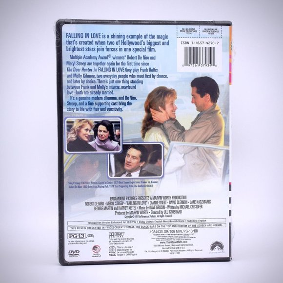 😎 Falling in Love DVD 1984 Robert De Niro Meryl Streep New Sealed Love 80s Edit - Picture 4 of 4
